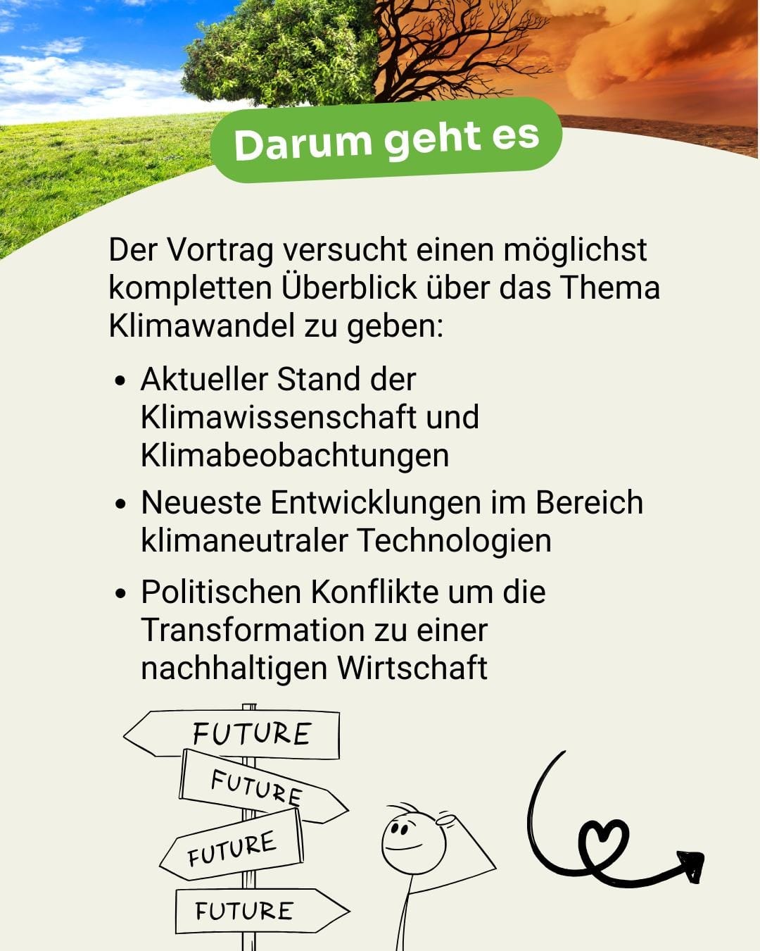 Plakat mit dem Auszug der Inhalte des Vortrags. Wie hier i Beitrag aufgeschrieben.