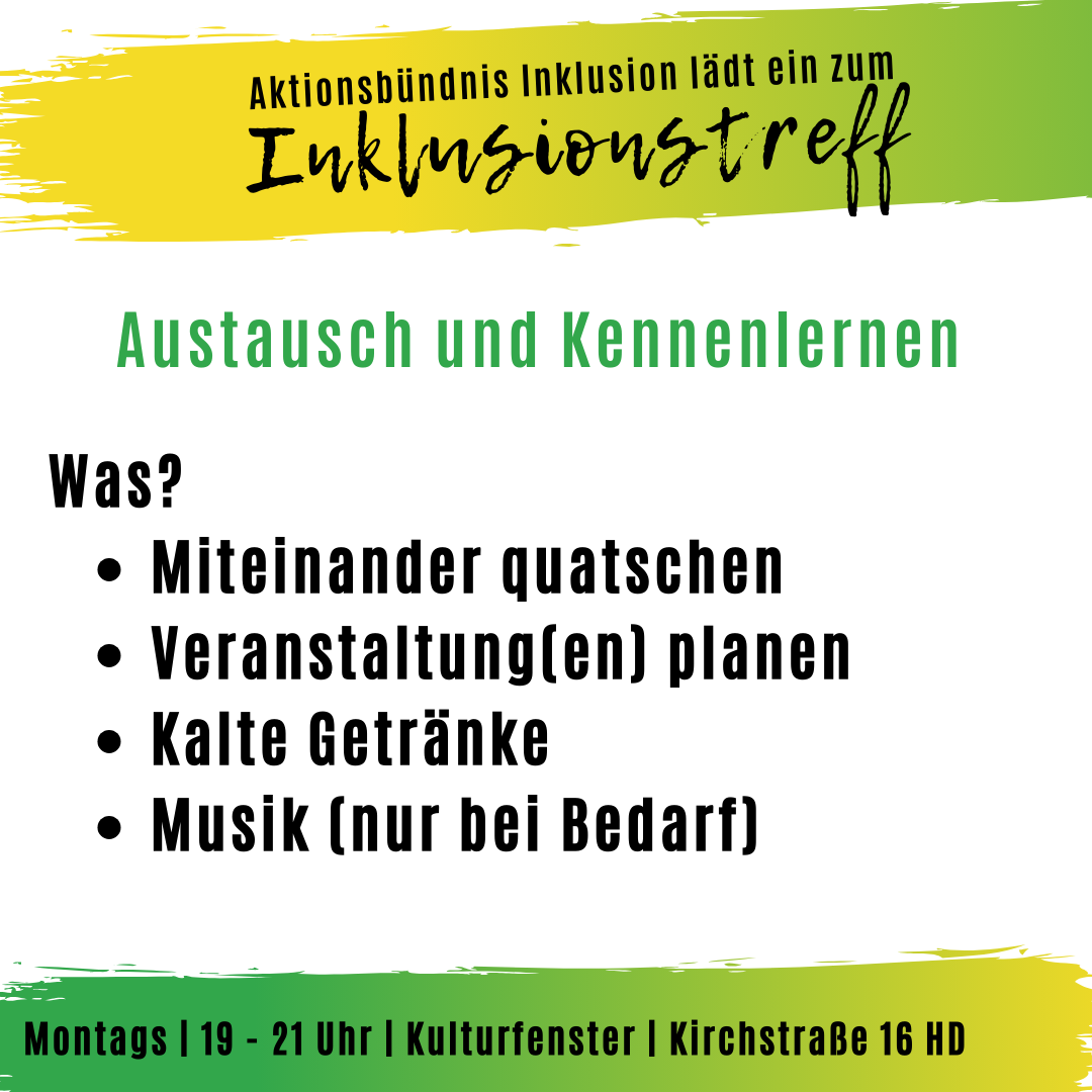 Aktionsbündnis Inklusion am 8. April in Heidelberg