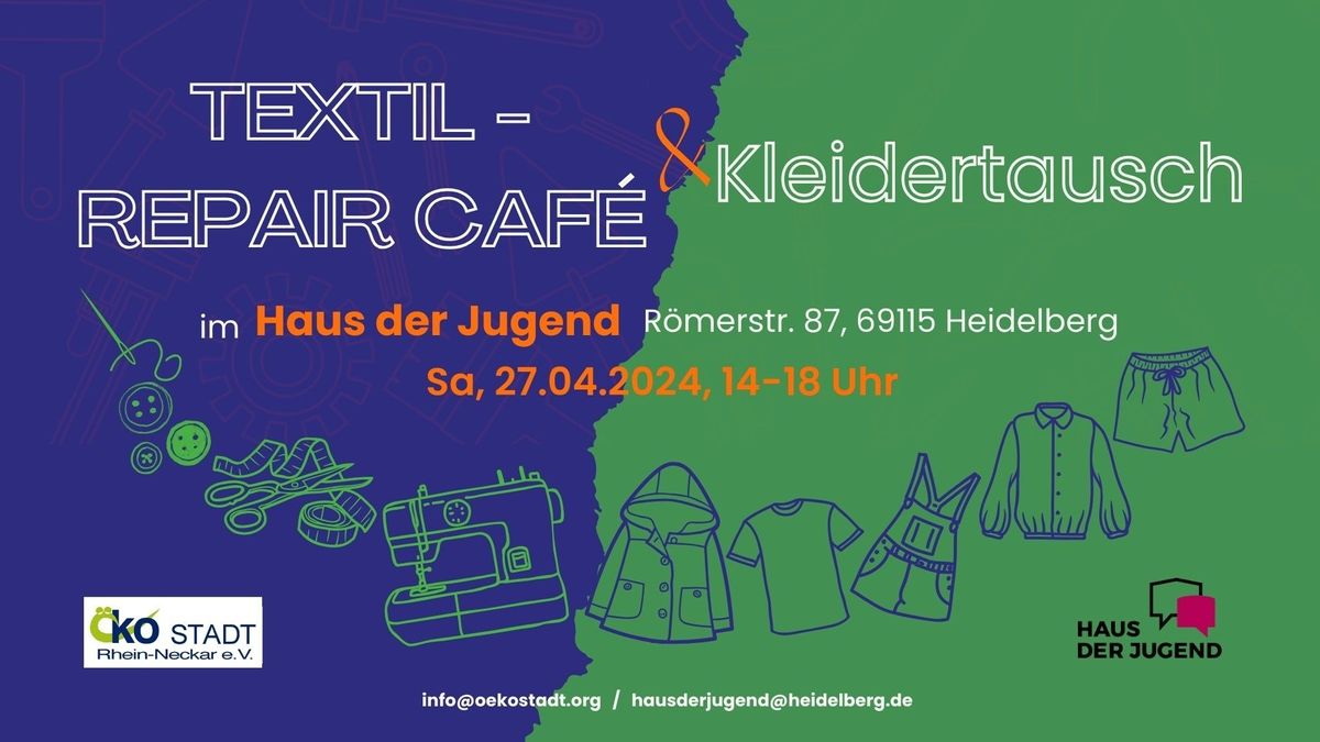 Textil-Repair Café & Kleidertausch am Samstag, den 27. April in Heidelberg