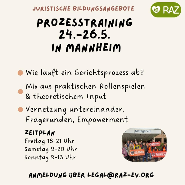 Prozesstraining am Freitag, den 24. Mai 2024 in Mannheim