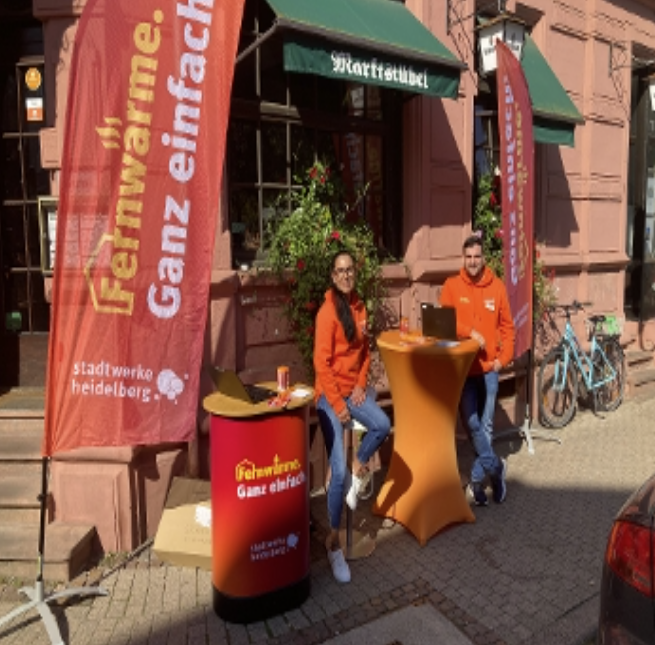 Infostand zum Fernwärmeausbau in Heidelberg-Neuenheim am 06. und 16.11.2024