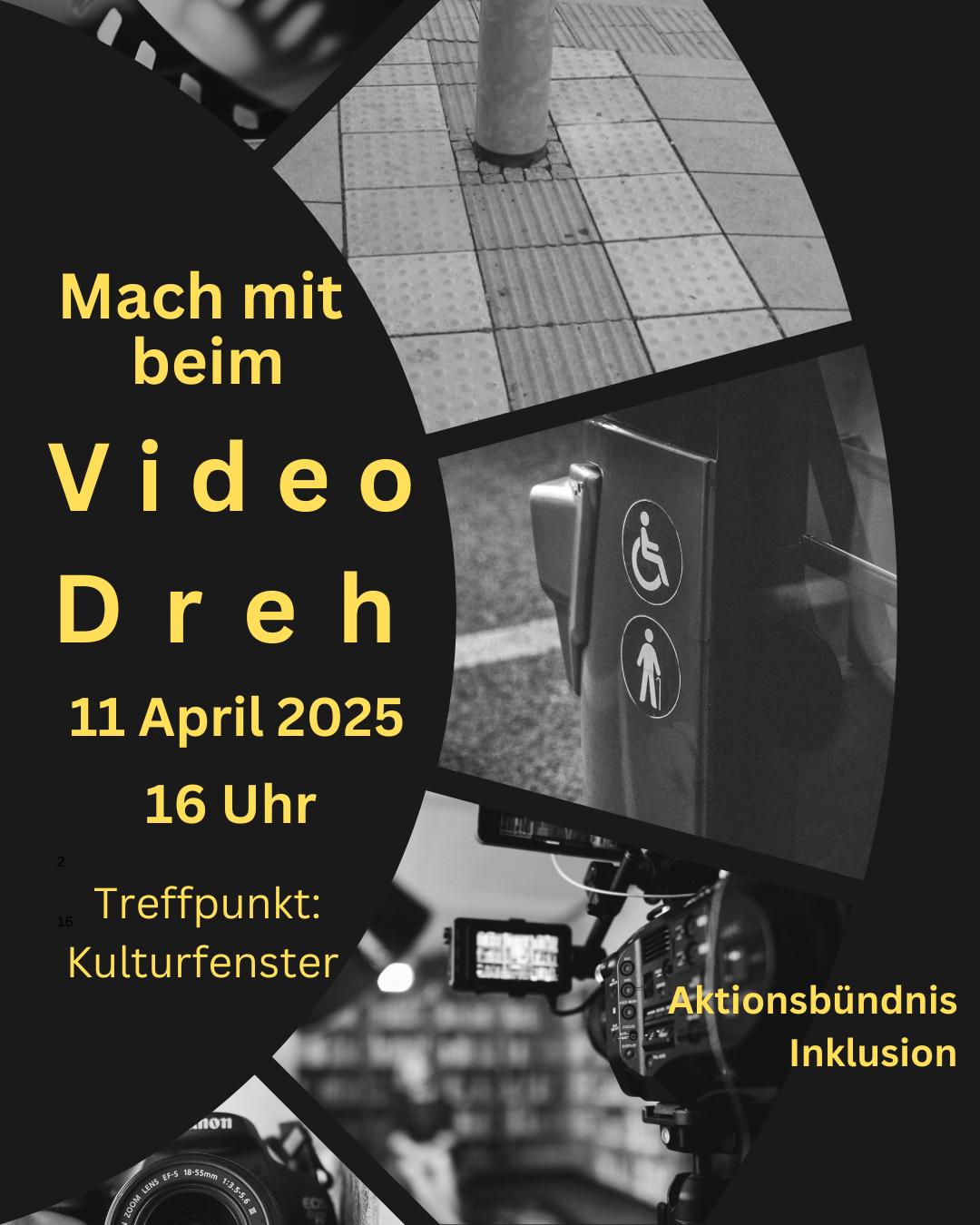 Videodreh "Beinahe barrierefrei" am Freitag, den 11. April 2025 in Heidelberg