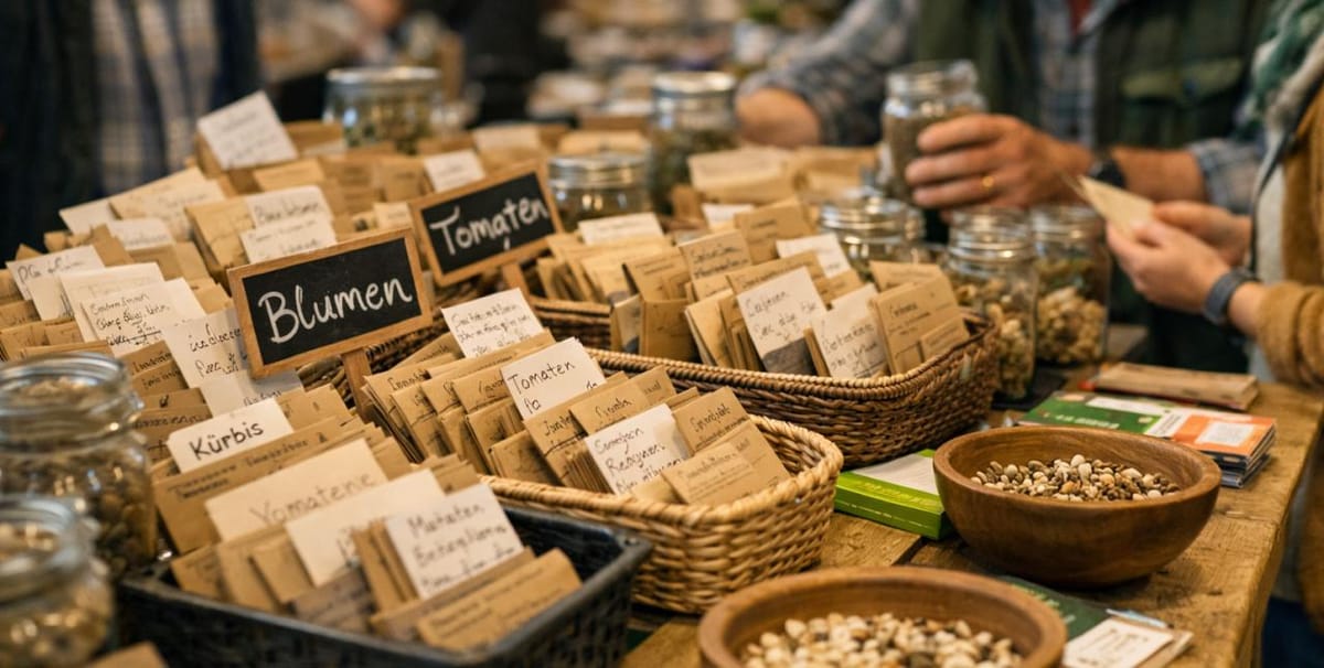 Saatgutmarkt, am 22. Februar in Heidelberg