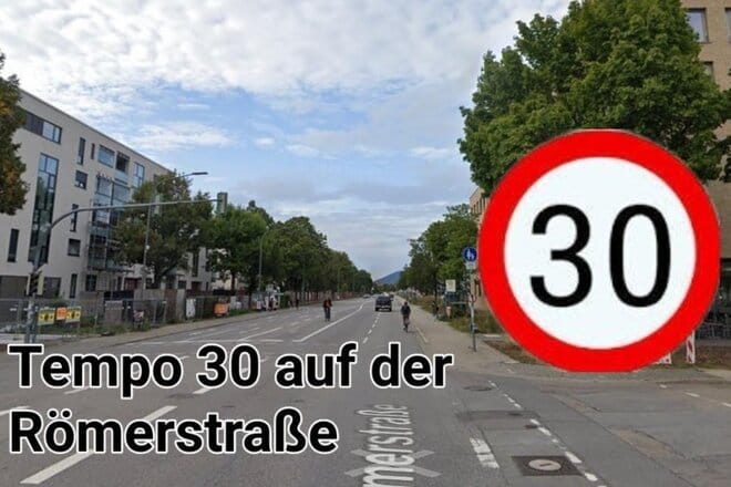 Online Petition "Temp 30 Römerstrasse" gestartet Juli 2024 in Heidelberg