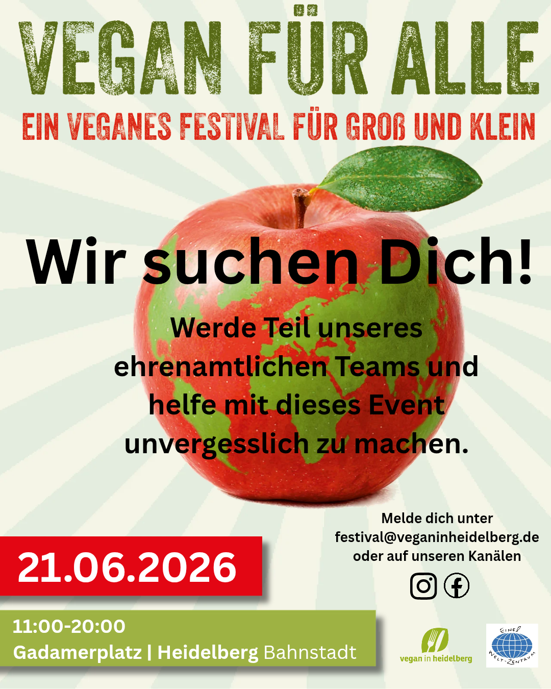 Festival Vegan am Sonntag, den 21.06.2026 in Heidelberg