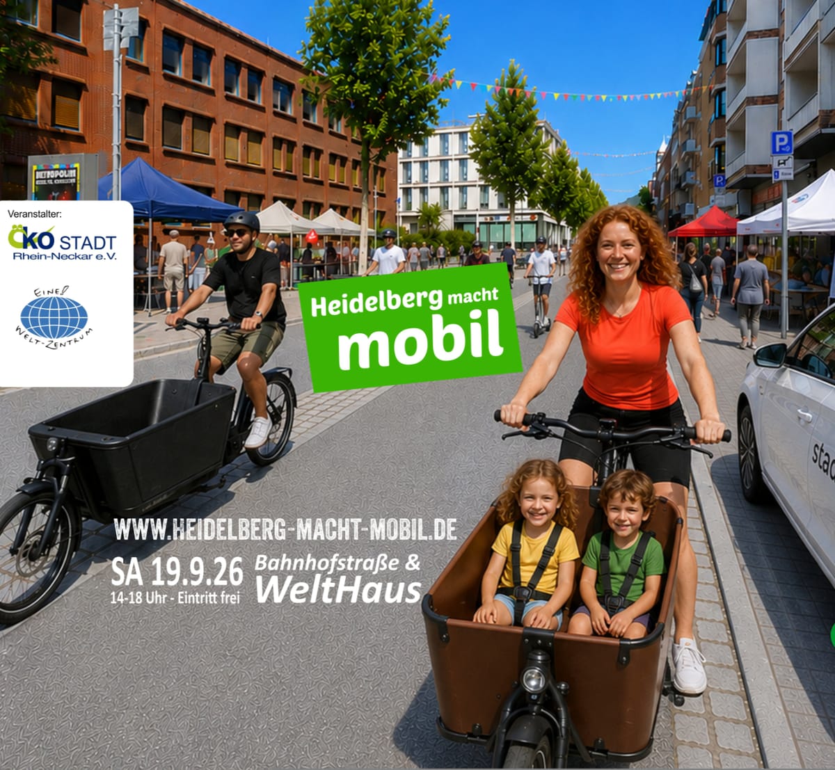 Heidelberg macht mobil in der Bahnhofstraße und im WeltHaus am Samstag, den 19. September 2026 in Heidelberg