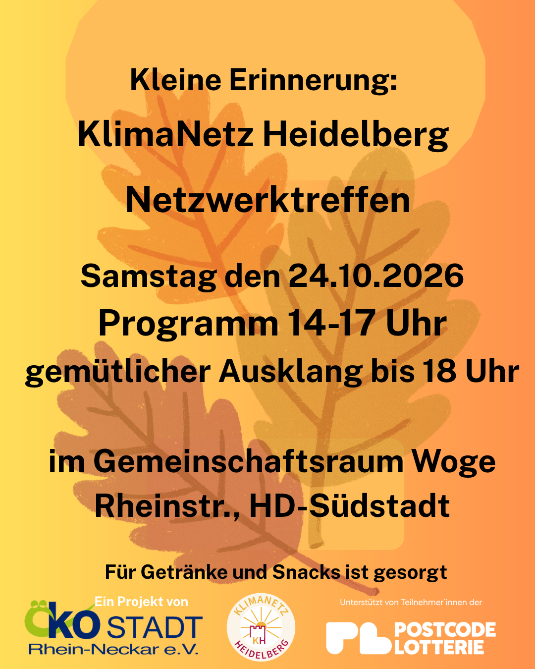 KlimaNetz-Netzwerktreffen am 24. Oktober 2026, in Heidelberg