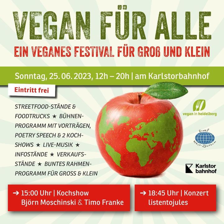 Veganes Festival am Samstag den 25. Juni ab 12 Uhr