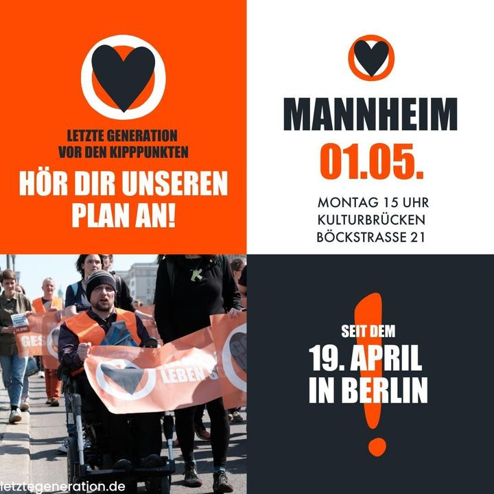 HÖR DIR UNSEREN PLAN AN in Mannheim Montag, den 1. Mai um 15 Uhr