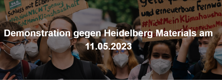 KlimaProtestChor & Demonstration gegen Heidelberg Materials Donnerstag, den 11. Mai