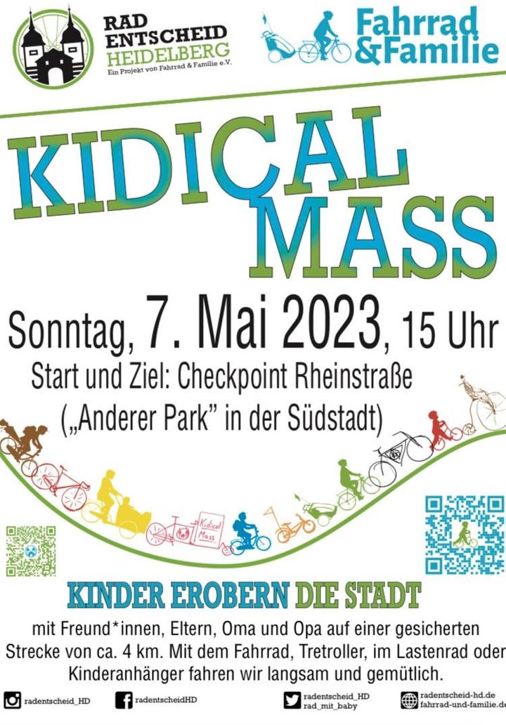 KIDICAL MASS Sonntag, den 7. Mai