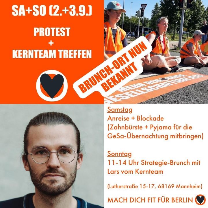 Protest + Kernteam treffen am 2. September in Heidelberg