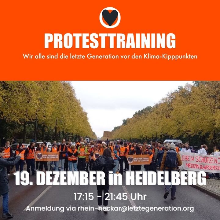 Protesttraining am 19. Dezember in Heidelberg