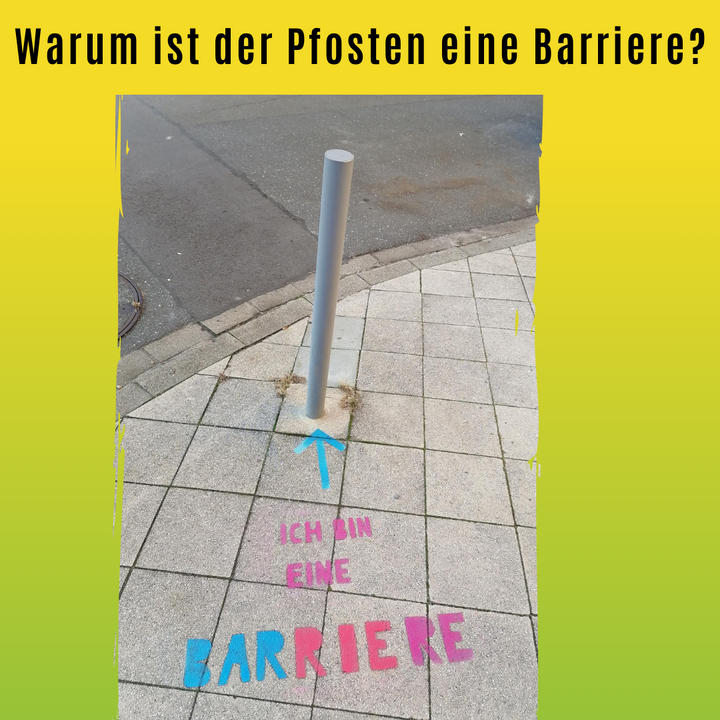 Barrieren markieren – Kreide-Sprüh-aktion in der Heidelberger Altstadt
