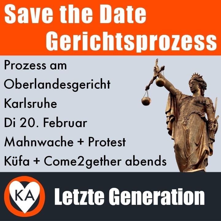 Gerichtsprozess gegen die Letzte Generation