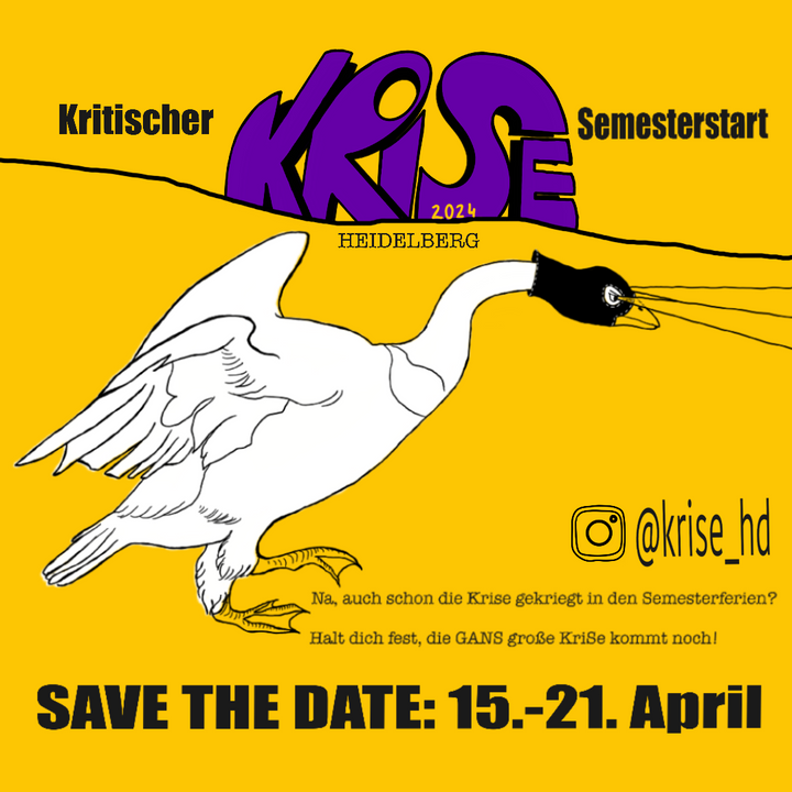 KriSe Veranstaltungen vom 15. - 21. April in Heidelberg