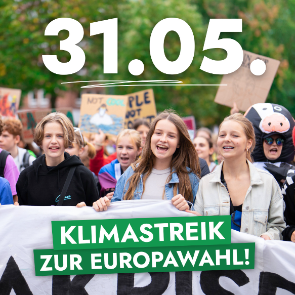 Klimastreik zur Europawahl am Freitag, den 31. Mai 2024