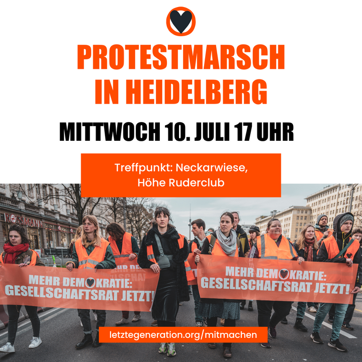 Protestmarsch in Heidelberg am 10. Juli 2024