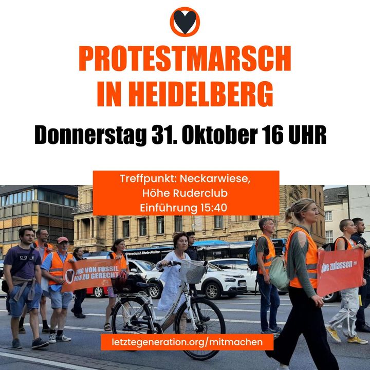 Protestmarsch in Heidelberg am Donnerstag, den 31. Oktober 2024 in Heidelberg