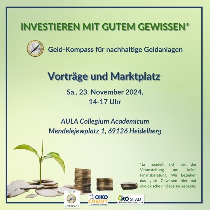 Investieren mit Gutem Gewissen am Samstag, den 23. November 2024 in Heidelberg