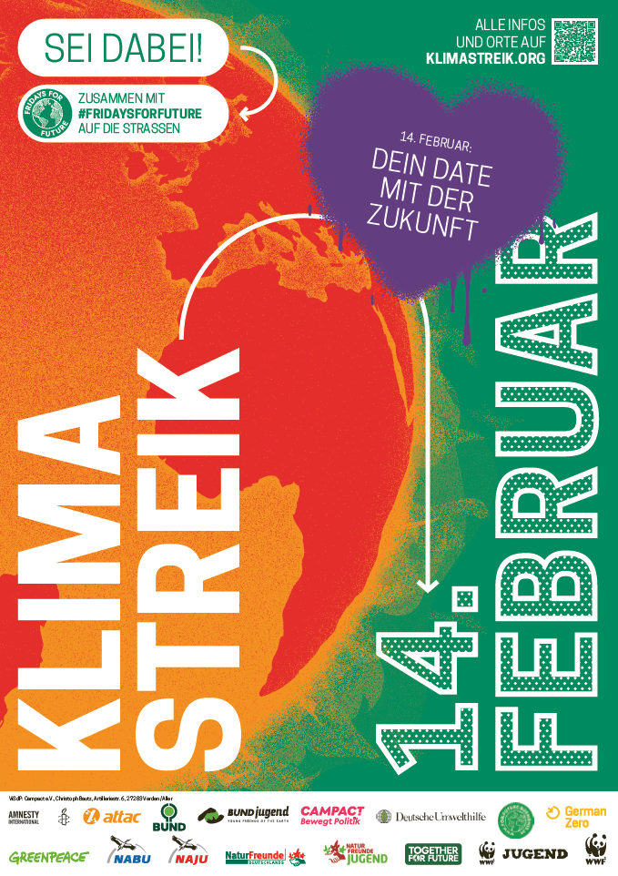 Klimastreik am 14. Februar 2025