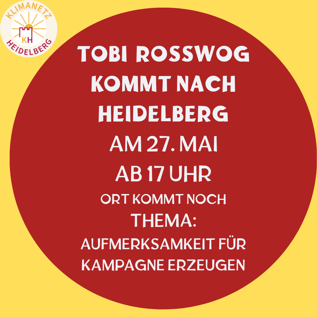 Klimanetz-Treffen am Dienstag, den 27. Mai 2025 in Heidelberg