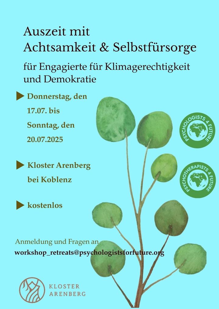 Kloster-Retreats für Aktivisti im Juli im Kloster Arenberg