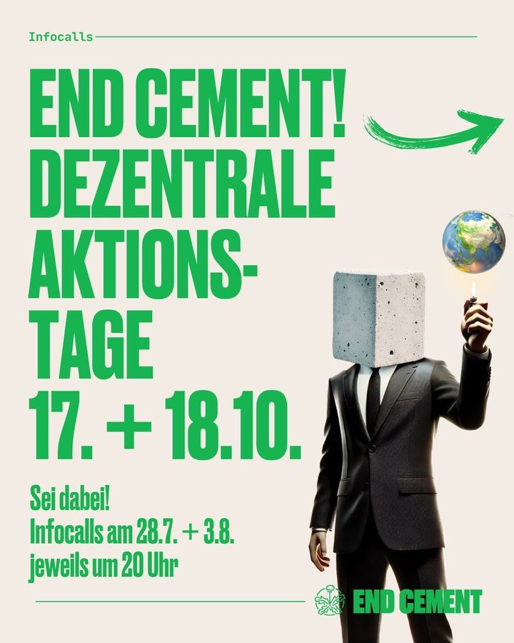 END CEMENT dezentrale Aktionstage am 17. + 18. Oktober 2025 in Heidelberg