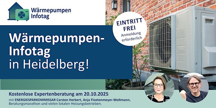 Wärmepumpen-Infotag – Zukunft des Heizens am Montag, den 20. Oktober 2025 in Heidelberg