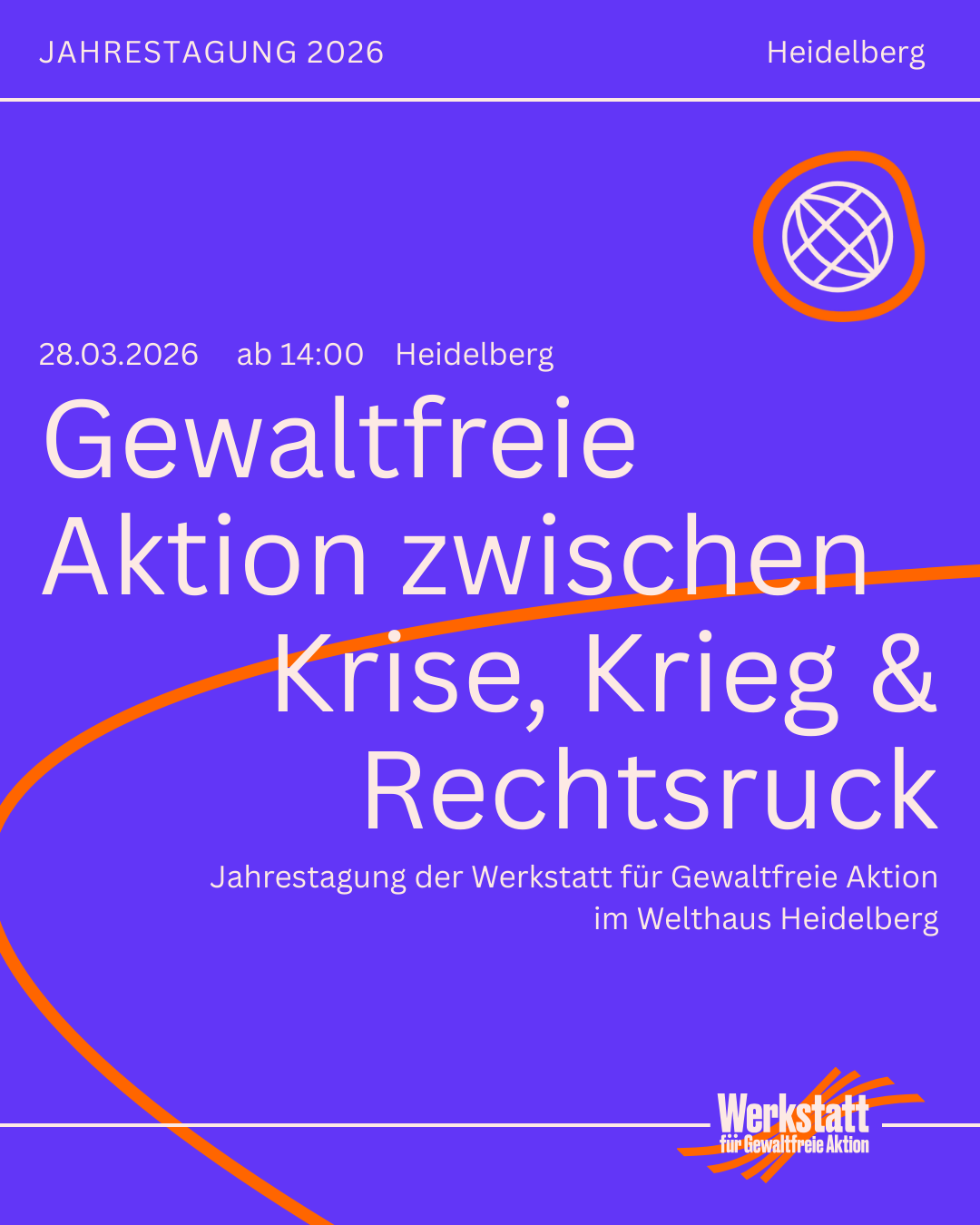 Gewaltfreie Aktion zwischen Klimakrise, Krieg & Rechtsruck, am 28. März 2026, in Heidelberg