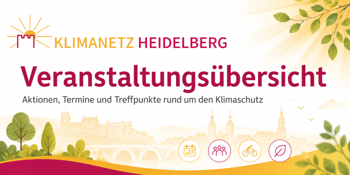 Schmuckbild Titel Veranstaltungsübersicht - Aktionen, Termine und Treffpunkte rund um den Klimaschutz