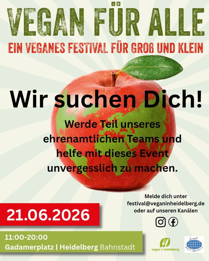 Festival Vegan am Sonntag, den 21.06.2026 in Heidelberg