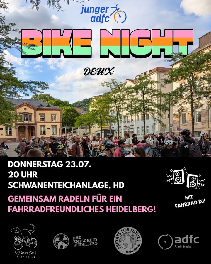 Bike Night am Donnerstag, den 23.07.2026 in Heidelberg