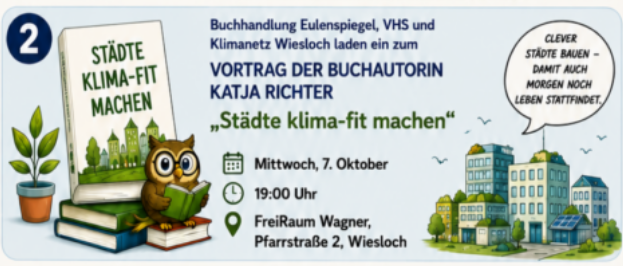 Vortrag "Städte klima-fit machen" am Mittwoch, den 7. Oktober 2026 in Wiesloch