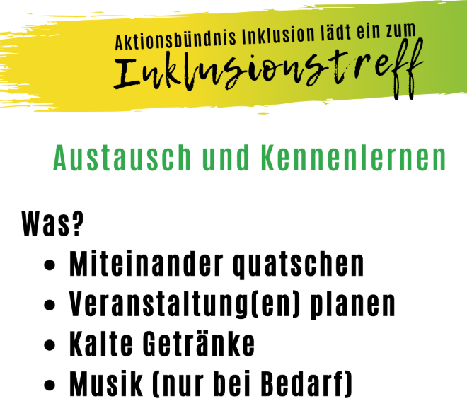 Aktionsbündnis Inklusion am Montag, den 28. September 2026 in Heidelberg